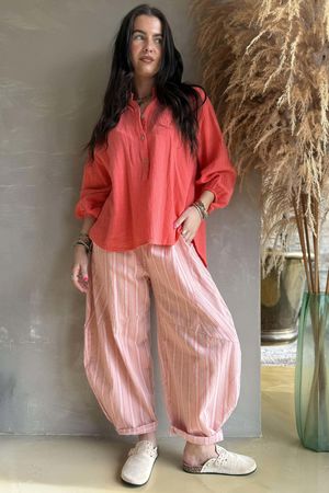 Laurie Cushion Cotton Blouse Watermelon /2=